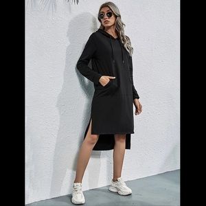 Long dress with hoodie